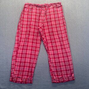 Talbots Womens Size XL 1 Piece Pajama Pants Red Plaid,Drawstring